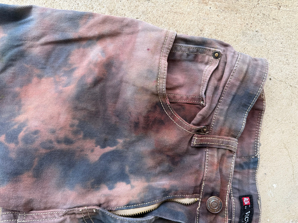 Ghostline No. 002 — Rust-Charcoal Hand Dyed Denim