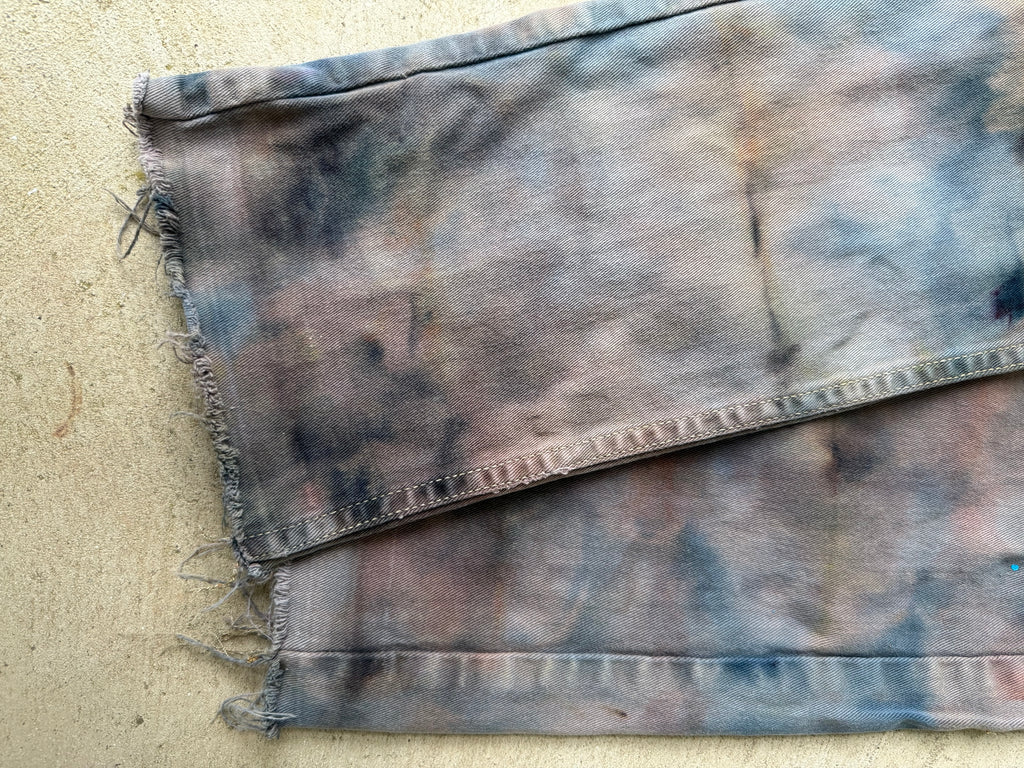 Ghostline No. 002 — Rust-Charcoal Hand Dyed Denim